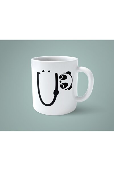 hesaplisiburada كوب مطبوع عليه حرف U Panda Alphabet