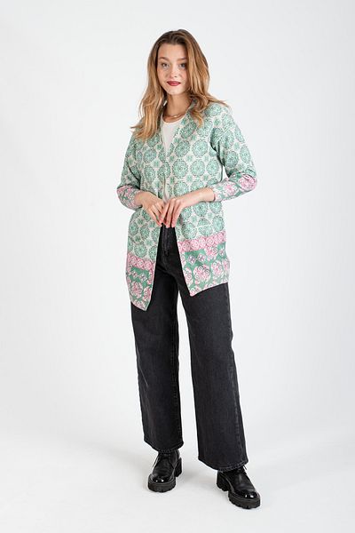 Hatun Atila Cardigan lung tricotat cu model HatunAtila - 5000-12