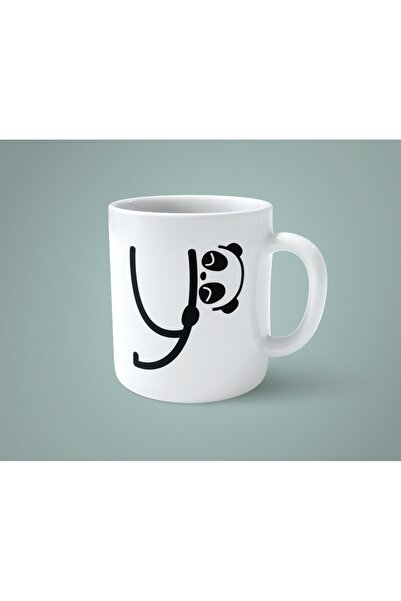 hesaplisiburada كوب مطبوع عليه حرف Y Panda Alphabet