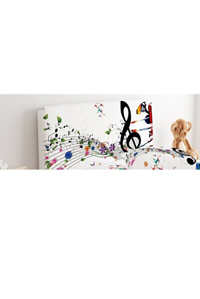 CİCİ ODAM Baza Başlık Kılıfı Cici Notalar Ve Müzik Aletleri