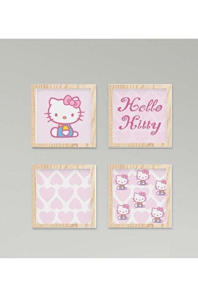 CİCİ ODAM Çocuk Bebek Odası Tablo Kalpli Hello Kitty