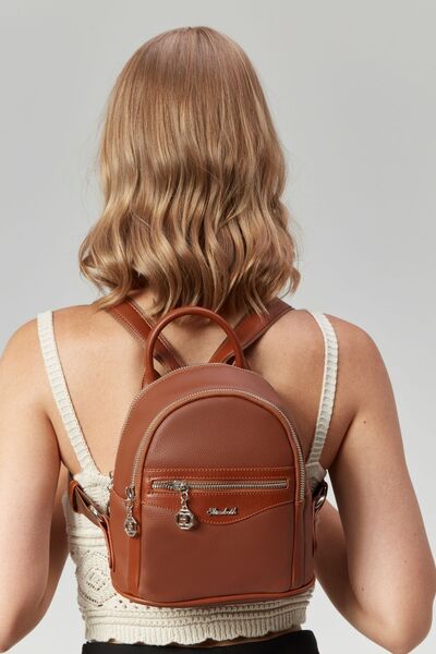 Morpelikan Women's Tan Four Compartment Backpack