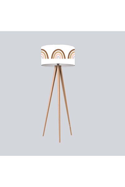 CİCİ ODAM Çocuk Bebek Odası Lambader Kahve ve Pembe Tonu Gökküşağı