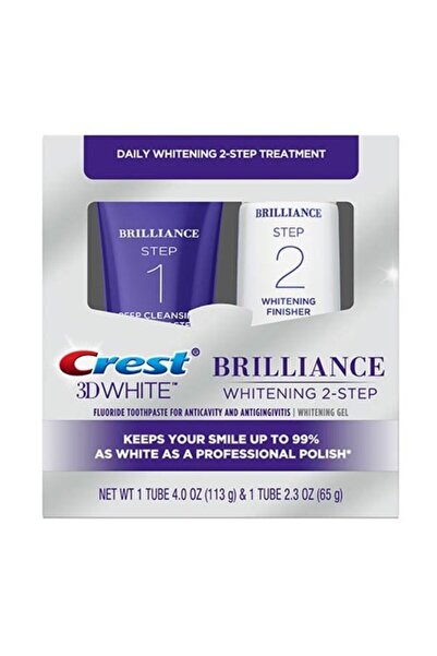 CREST 3d 3D White Brilliance 2 Step Kit, Elite Deep Clean Toothpaste 113g + T...