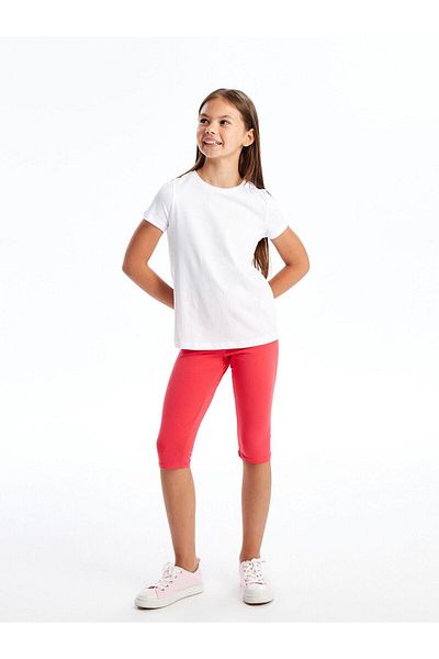 LC Waikiki LCW Kids - Φούξια Basic κολάν για κορίτσια, ελαστική μέση