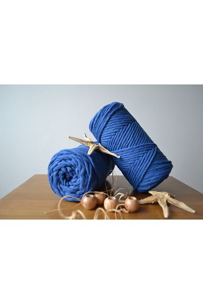 CAN DENİZ ART Σχοινί Μακραμέ 3mm Saks Blue Single Twist Combable 250γρ