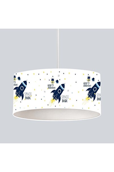 CİCİ ODAM Çocuk Bebek Odası Sarkıt Avize Astronot Uzay Roket