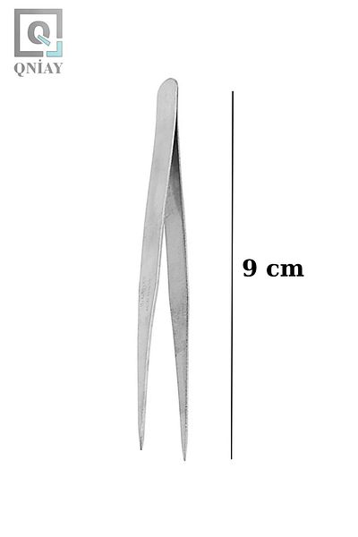 QNİAY Professional Ingrown Eyebrow Tweezers Stainless 9cm Titanium Precision Tip Ingrown Broken Feather Bristle Rotation Under Skin
