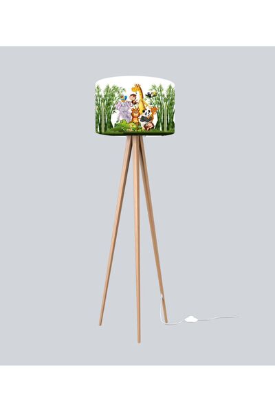 CİCİ ODAM Çocuk Bebek Odası Lambader Orman Temalı Sevimli Hayvanlar