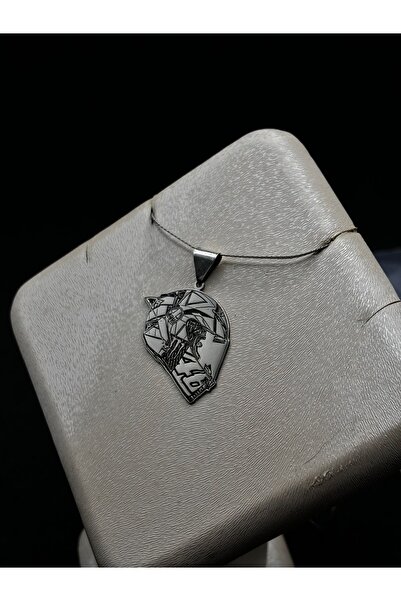 Es Silver Kask Kolye Motorcu kolyesi Unisex 925 Ayar Gümüş Uçlu , Zincir çelik