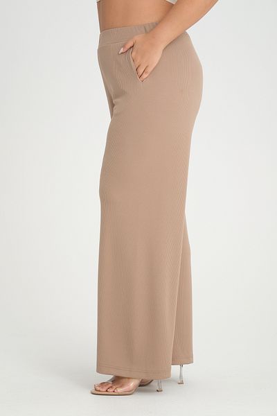 Gül Moda HiGh Waist BeiGe Size LYcra Trousers - StraiGht Pocket G111-3