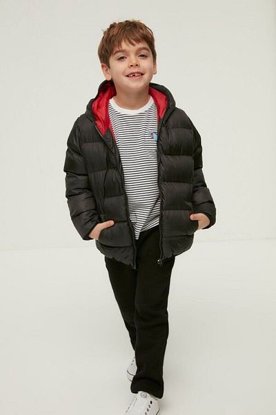 ÖNDER MODA Boy's Black PuffeR Jacket - WateR and WindpRoof, Hooded