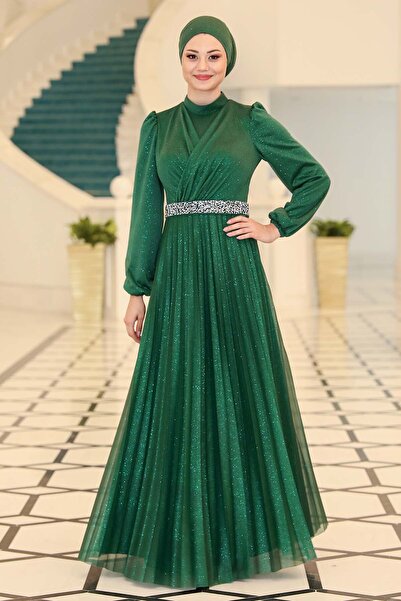 Ahunur Βραδινό φόρεμα Dilan Hijab Plus Size