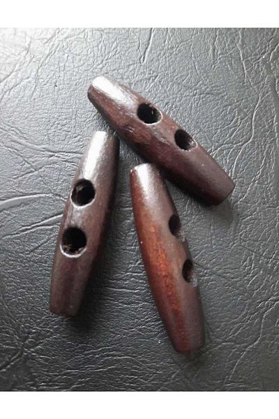 İMREN AKSESUAR WooDen ShepherD Button - 5 Cm Dark Brown, 1 Pack of 10 Pieces