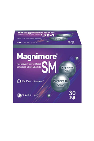 Tab İlaç Magnimore SM Magnezyum Sitrat Malat İçeren Saşe Takviye Edici Gıda