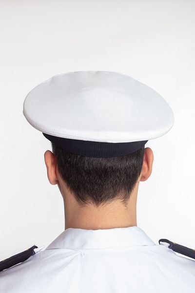 Burak Askeri Malzeme Marines Marine High School White Color Round Captain Mesdres External Hat