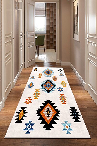 aymira home طباعة سجادة قابلة للغسل للفصول الأربعة غير قابلة للانزلاق في مدخل المطبخ والغرفة، ملونة