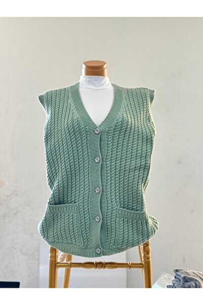 EM&FA TEKSTİL Thick Braided Textile Hair Model Mother Vest - Em&Fa