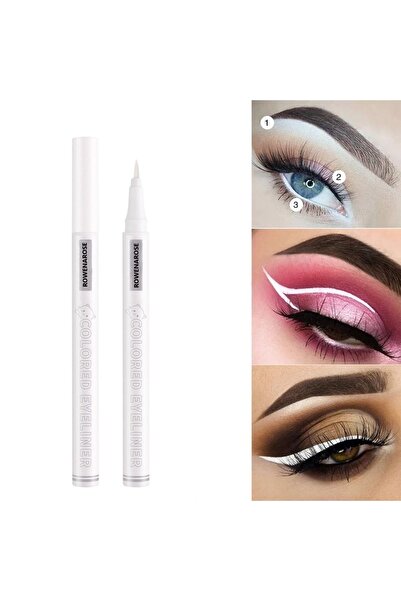 ROWENAROSE Beyaz Kalem Eyeliner Waterproff Yoğun Pigment