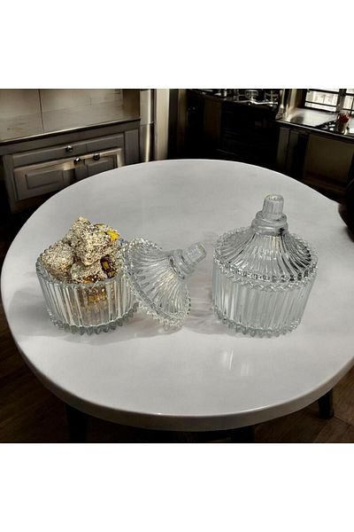 YANPA TİCARET Yanpa Twist 2-Piece with Lid - Turkish Delight, Sugar and Dragee Set