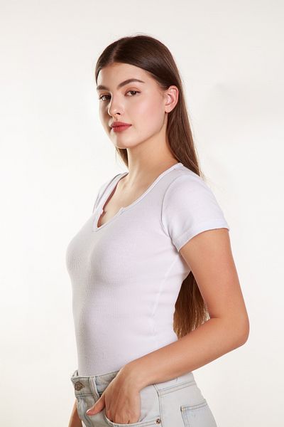 MİSS M.A.T FASHİON Sleeve Lycra Women's V-neck Tank Top T-shirt
