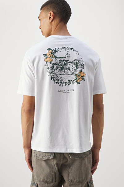 Dupe Design Tricou Santorini oversize pentru bărbați
