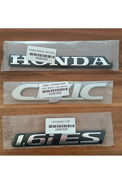 Passenger Car Oto Yedek Parça HONDA CİVİC 1.6İS ARKA BAGAJ YAZISI LOGO HONDA ...