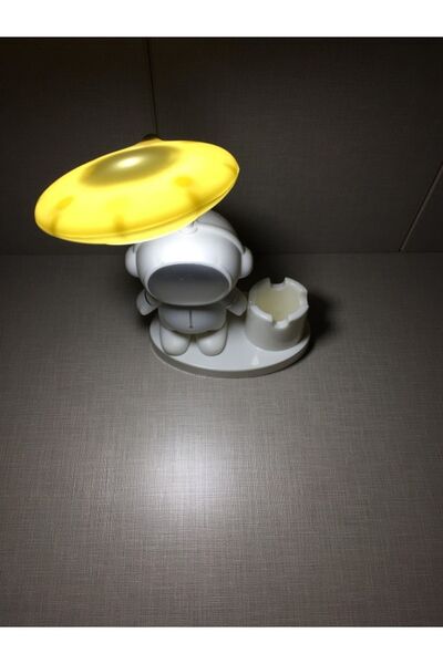 Ahi Shop Ufo Astronot Masa Lambası Led Işıklı Şarjlı Gece Lambası Micro Şarj Girişli