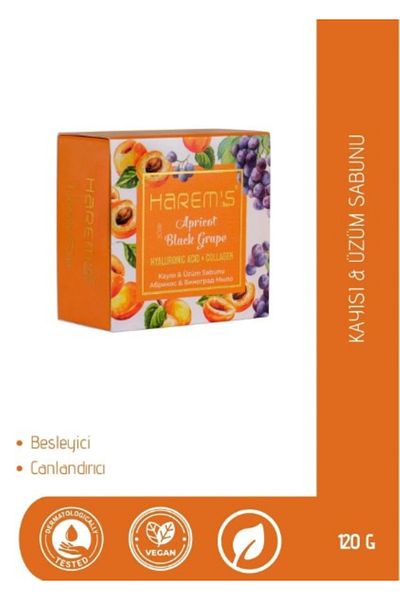 ENJOY SHOP 120 جرام صابون عضوي طبيعي بالمشمش والعنب الأسود