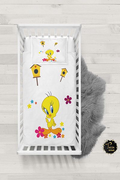 Talia Home Tweety Baby Duvet Cover Set with Sheets TLABN-293
