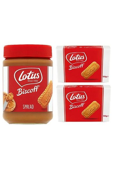 Lotus Biscoff 400 Gr Spreadable Paste - 2 Caramelized Biscuits 125 Gr