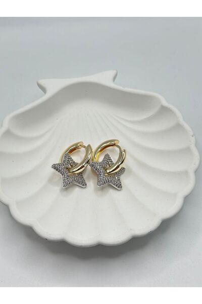 becgjewelry Xuping Yıldız Model Çelik Küpe