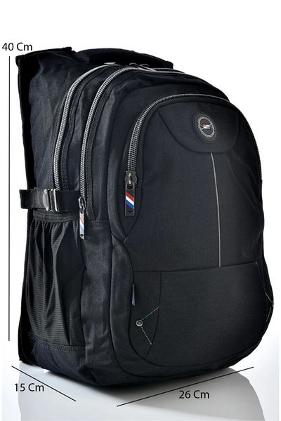 Relaxion School Casual Laptop Dark Bag - Αδιάβροχη, Δομή πλάτης νυχτερίδας, θήκη