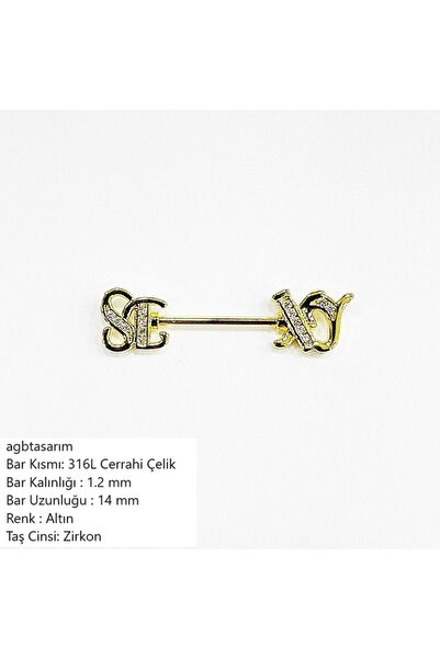 agbtasarım Zirkon Taşlı Aksesuarlı Özel Tasarım "nipple" "SEXY" Yazılı Göğüs ...