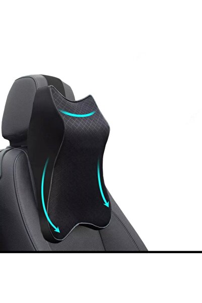 LENATECH Araç Boyunluk Siyah Kumaş+suni Deri