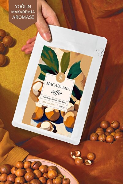 Mim and More Macadamia Coffee - Makademya Aromalı Kahve Filtre Kahve, 200 gr