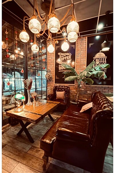 retro atölye Ahşap Iron Sehpa