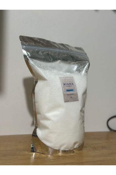 MİADA Okyanus Kokulu Esanslı Inci Tozu Mum 1kg. Sonsuzluk Mumu Fitil Hediyeli