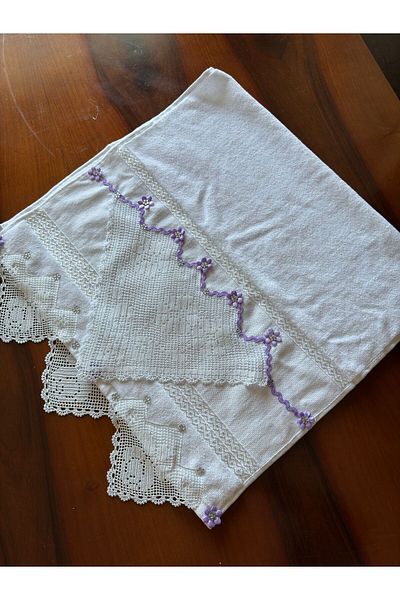 heptrend Handcrafted Lace 50x90 Dowry Towel