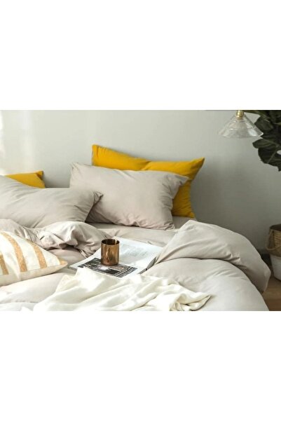 HOME ART ATELIER hand made غطاء وسادة من الكتان القطني ذو اللون الطبيعي مقاس ...