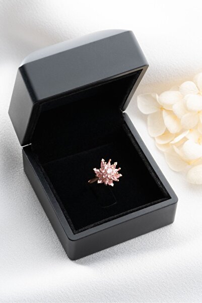 Silvano Jewelry 925 Ayar Gümüş Işıklı Kutuda Ayarlanabilir Pembe Taşlı Lotus ...