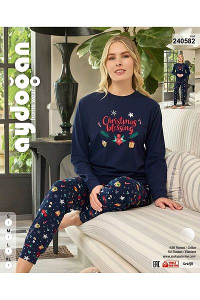 Aydoğan Long Sleeve Women's Pajama Set - 240582