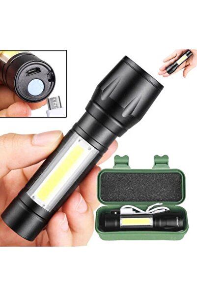DİGİFULL Ultra Güçlü 5w Led Usb Şarjlı El Feneri