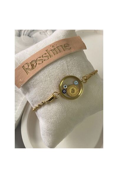 rosshine Fanuslu Açılmayan Çeyrekli Zincir Çelik Bileklik