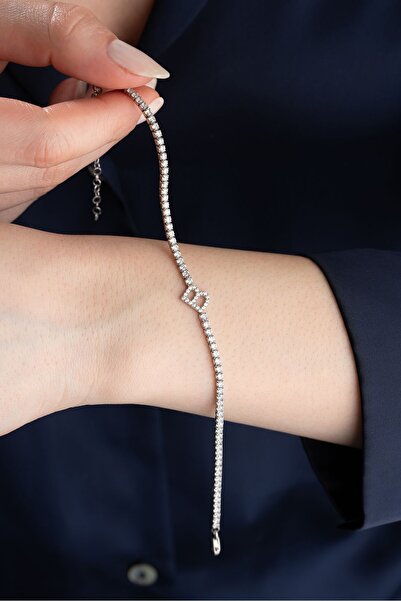Silvano Jewelry 925 Ayar Gümüş Harf Su Yolu Bileklik