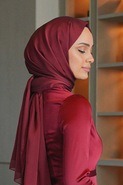 Azeem BORDO Janjan Şifon Abiye Şal , Saten 1,5m x 2m Abiyelik Şal, Saten Şal,...