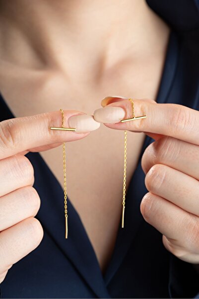 Silvano Jewelry 925 Ayar Gümüş Zincir Küpe