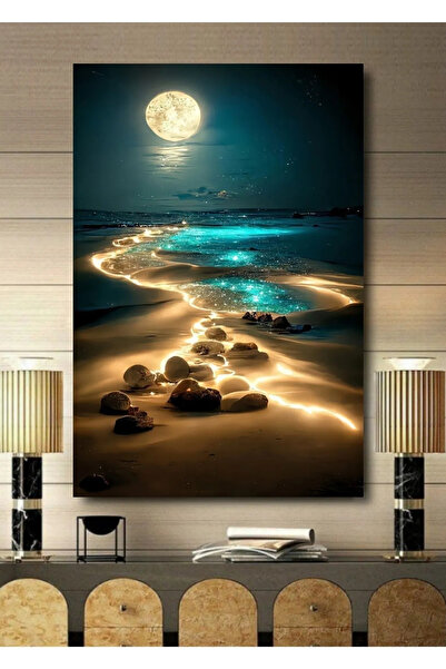 Genel Markalar 3 Boyutlu Tropikal Doğa Manzara Temalı Kanvas Tablo HD SANATSA...