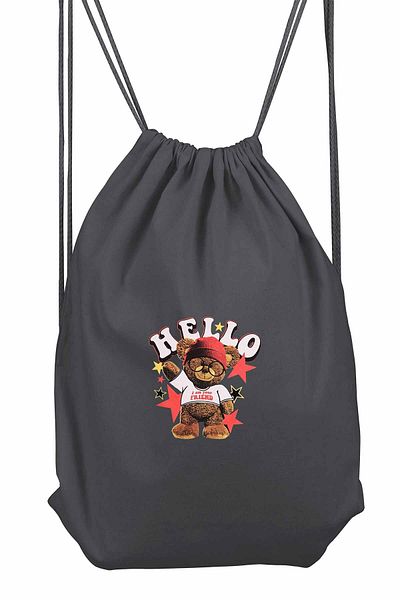 herotasarım Αθλητικό σακίδιο πλάτης Hello Teddy Bear - BLL4487