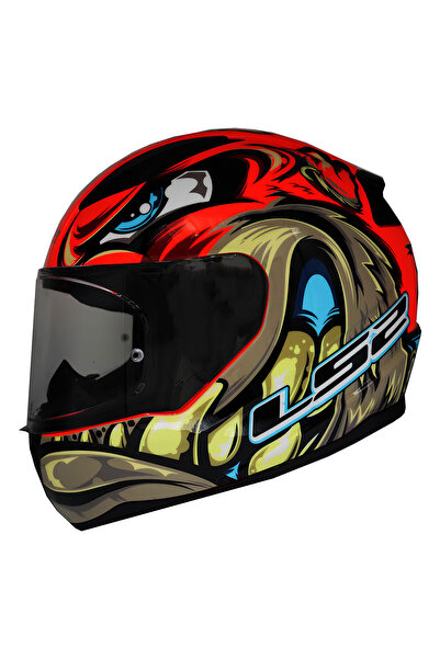 LS2 RAPID 2 SPOX KIRMIZI-GRİ FULLFACE MOTOSİKLET KASKI